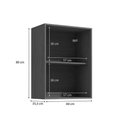Ver imagem 2 de Armário Cozinha Modulado Vibra T643 C/ 1 Porta 60cm Canela/grafite Lacca Kappesberg