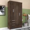 Guarda-Roupa 4 Portas 3 Gavetas GR4371 Cacau Paraty Rodial Móveis - 1
