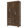 Guarda-Roupa 4 Portas 3 Gavetas GR4371 Cacau Paraty Rodial Móveis - 2