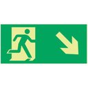 Ver imagem 1 de Placa de Pvc Fotoluminescente Auto-adesiva 15x30 Desca a Direita - 315 Af - Sinalize