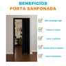 Porta Sanfonada Pvc 1,21m Preta - 5