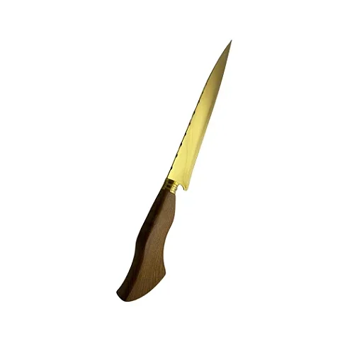 Faca para Churrasco Dourada G Novo Design Fineza