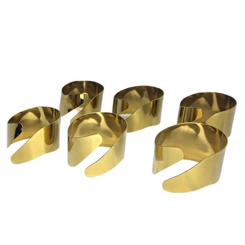 Argolas Para Guardanapo Dourada- Fineza