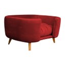 Ver imagem 4 de Poltrona Cama Pet Hannah Luxo - Veludo Vermelho