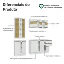 Ver imagem 5 de Armário de Cozinha Compacta 100% Mdf 180 Cm Branco Smart Madesa 03
