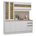 Ver imagem 3 de Armário de Cozinha Compacta 100% Mdf 180 Cm Branco Smart Madesa 03