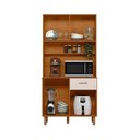 Ver imagem 4 de Kit Cozinha New Izis 4 Portas 1 Gaveta MDF-MDP 90cm Freijó Pallazio