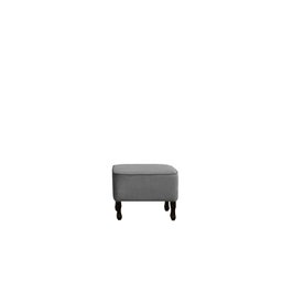 Puff Banqueta Teles Retangular Para Sala Quarto Suede:Cinza - 2