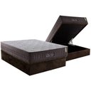 Ver imagem 1 de Cama Box Baú Casal: Colchão Molas Masterpocket Ensacadas D Angelis Anjos New King Brown + Base Crc