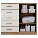 Ver imagem 3 de Cômoda Seul 2 Portas 5 Gavetas Cumaru 25 Fendi