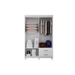 Guarda-Roupa Roupeiro Milão 4 Portas Branco - 3
