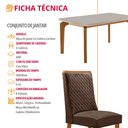 Ver imagem 7 de Mesa de Jantar Liz 180cm Tampo MDF Vidro Canto Copo com 6 Cadeiras Carolina