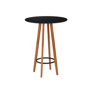 Aparador Mesa Bistro Magic Alta Área Gourmet Pés em Madeira Premium Sacada Hall Cor Preto