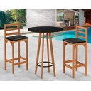 Ver imagem 3 de Aparador Mesa Bistro Magic Alta Área Gourmet Pés em Madeira Premium Sacada Hall Cor Preto