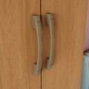 Ver imagem 5 de Guarda-Roupa Solteiro 3 Portas e 2 Gavetas em MDP Henn Açaí Marrom/Cinamomo