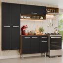 Ver imagem 1 de Armário de Cozinha Completa 220 cm Rustic/Preto Deli Madesa 03