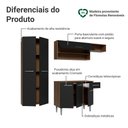 Ver imagem 4 de Armário de Cozinha Completa 220 cm Rustic/Preto Deli Madesa 03