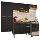 Ver imagem 2 de Armário de Cozinha Completa 220 cm Rustic/Preto Deli Madesa 03