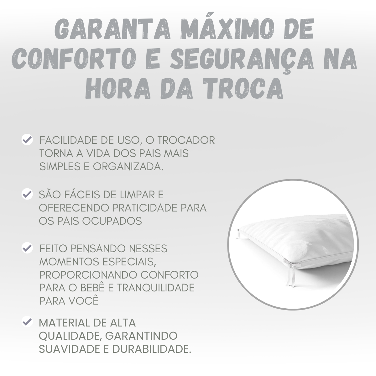 Trocador de Cômoda Plastificado Impermeável Branco - 4