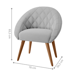 Conjunto Poltrona Decorativa Maricá Linha Cinza - 2
