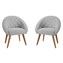 Ver imagem 1 de Conjunto Poltrona Decorativa Maricá Linha Cinza