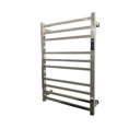 Ver imagem 1 de Toalheiro Térmico Quadrado Inox Polido Direito e Kit de Banheiro em Bambu Branco