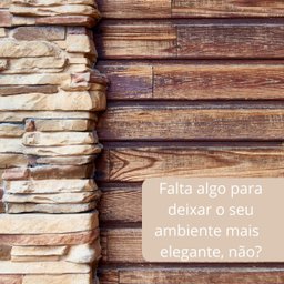 6 Unidades Quadro Decorativo Quarto Cozinha Madeira Temático Cor:Mosaico - 2
