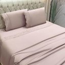 Ver imagem 2 de Jogo Cama Lençol Casa Scarpa Detail King Bordado Guipir Bordado Inglês Percal 300 Fios 4 Peças -