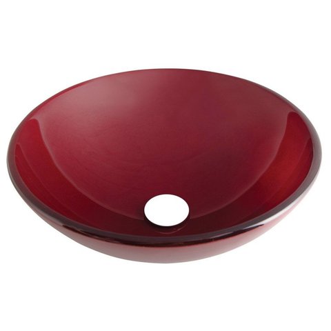 Cuba de Vidro 31cm x 11,5cm sem Válvula Jaspe Astra Vermelho