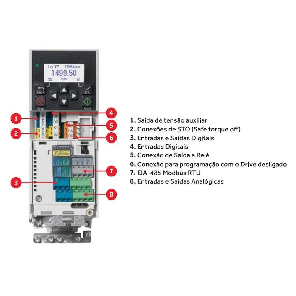 Inversor de Frequência Trifásico 30cv - Acs380-040s-045a-4 - 3