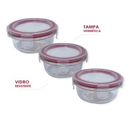 Conjunto de Potes em Vidro Borosilicato 150ml 3 Peças Wincy - 6