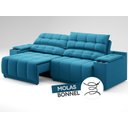 Ver imagem 7 de Sofá com Porta Copos Carregador Usb Ret Rec Samurai 2,30m Velosuede Royal - Netsofas