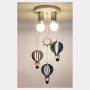 Ver imagem 2 de Lustre Luminária Infantil Balão Bronze e Azul 20x47