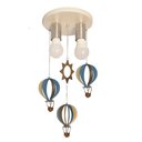 Ver imagem 1 de Lustre Luminária Infantil Balão Bronze e Azul 20x47