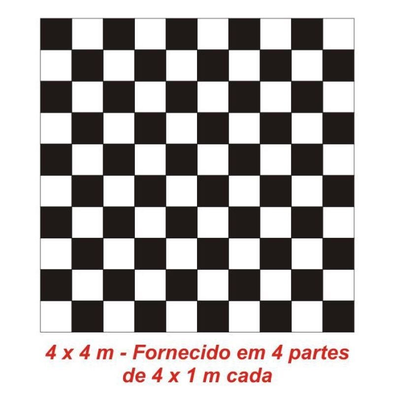 Tapete Emborrachado Pista Dança xadrez - 4 x 4 M - 2