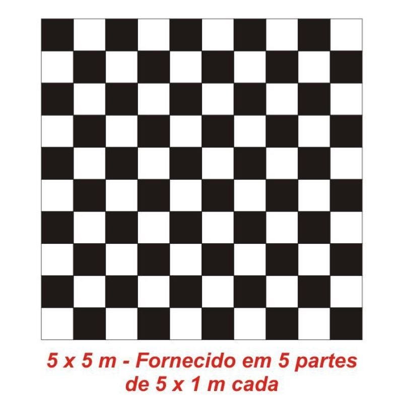 Tapete Emborrachado Pista Dança xadrez - 5 x 5M - 2