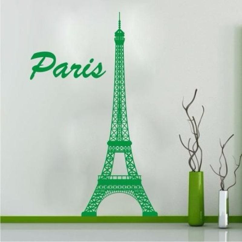 Adesivo Decorativo de Parede e Porta - Torre Eiffel Paris - 2
