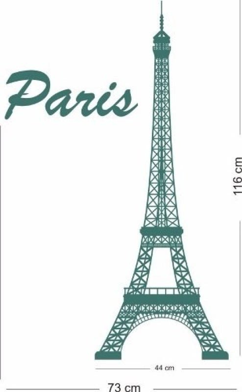 Adesivo Decorativo de Parede e Porta - Torre Eiffel Paris - 1
