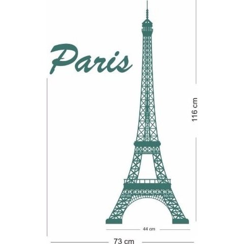 Adesivo Decorativo de Parede e Porta - Torre Eiffel Paris