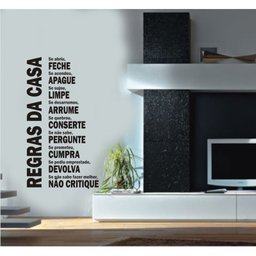 Adesivo Decorativo Parede Regras da Casa - 2