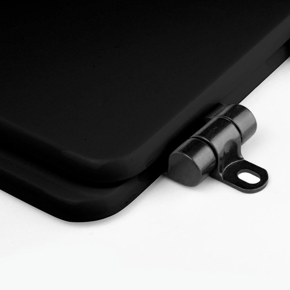 Tampa de Vaso Poliéster Com Fechamento Lento Link/LK Preto para Louça Deca com Ferragem Preta - 5