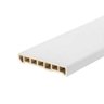 Rodapé em PVC Wood Liso 7,0 cm x 1,2 cm x 2,10 m Acabamento Branco Final - 1