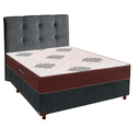 Ver imagem 1 de Kit Cama Box + Cabeceira + Colchão Casal D45 Inovaflex - Cinza