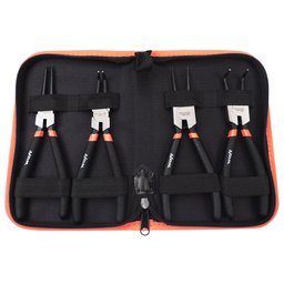 Jogo Alicate Anéis Interno Externo Bico Reto Curvo 7 Pol 4 Peças - 3