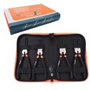 Ver imagem 1 de Jogo Alicate Anéis Interno Externo Bico Reto Curvo 7 Pol 4 Peças