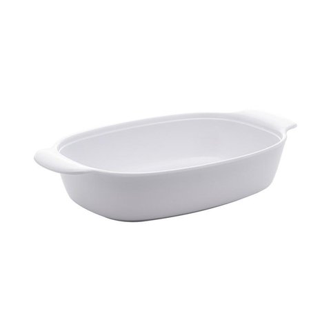Travessa Oval de Melamina Milão Branca 32x18x6cm 2828 Lyor