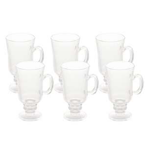 Conjunto 6 Taças de Vidro Para Cappuccino 250ml Lyor