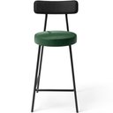 Ver imagem 5 de Kit 02 Banquetas Baixa Cozinha Sala Jantar Bancada Milão L02 Couríssimo Preto Verde - lyam decor Lya