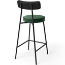 Ver imagem 7 de Kit 02 Banquetas Baixa Cozinha Sala Jantar Bancada Milão L02 Couríssimo Preto Verde - lyam decor Lya