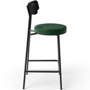 Ver imagem 6 de Kit 02 Banquetas Baixa Cozinha Sala Jantar Bancada Milão L02 Couríssimo Preto Verde - lyam decor Lya